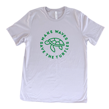 Original "Kelsey" Save the Turtles, Make Waves-Unisex T-Comes in 4 Colors