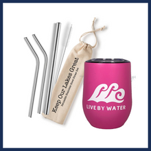 Load image into Gallery viewer, Wine Tumbler &amp; Reusable Straw Set Gift Package
