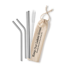 Load image into Gallery viewer, Reusable Straws-Keep our Lakes Great
